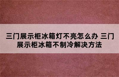 三门展示柜冰箱灯不亮怎么办 三门展示柜冰箱不制冷解决方法